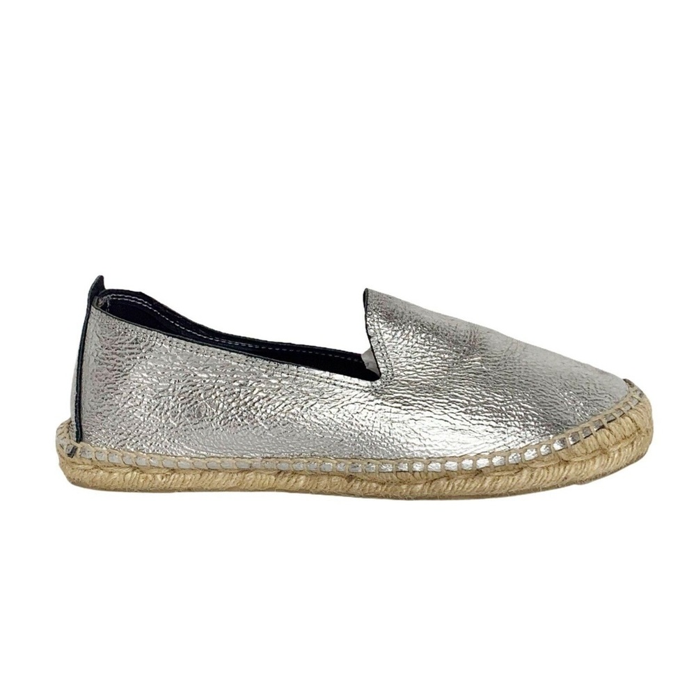 MANEBI METALLIC ESPADRILLE SILVER